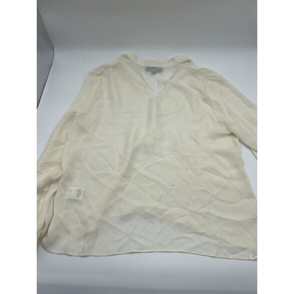 Nili Lotan Alexandra Embroidered Silk Top Ivory Blouse Large Boho chic luxury